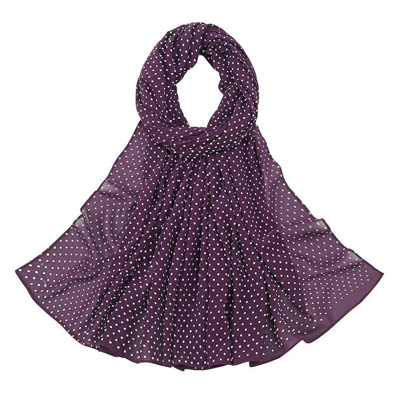 New Solid Color Foam Dot Chiffon Veil Monochrome Breathable Dot Long Veil Sunscreen Shawl Decoration Wholesale