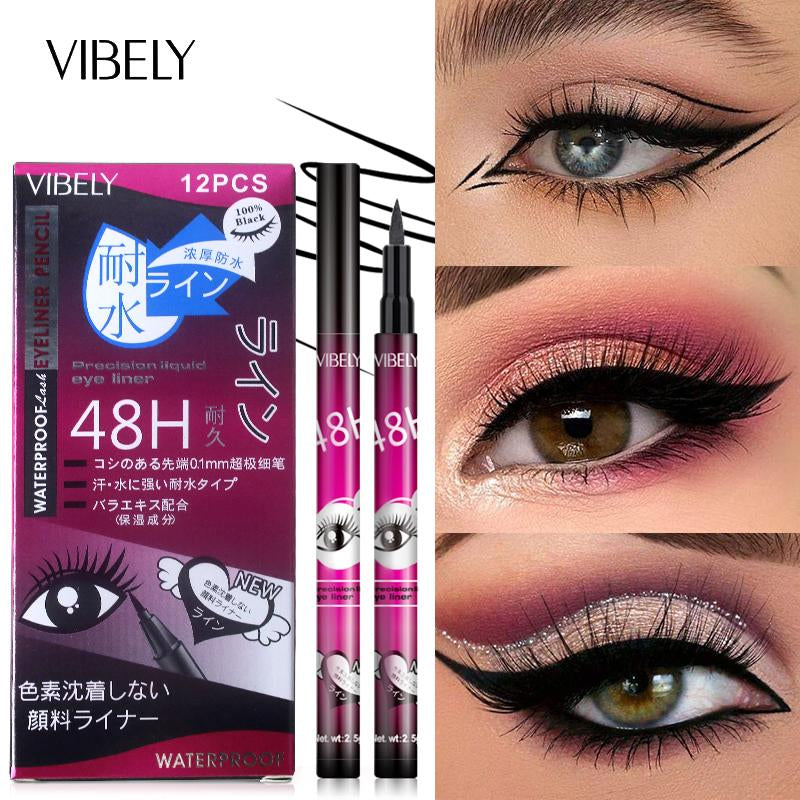 New Fashion Wholesale Makeup Thin Smooth Eyeliner Liquid Durable Waterproof Eyeliner Pen