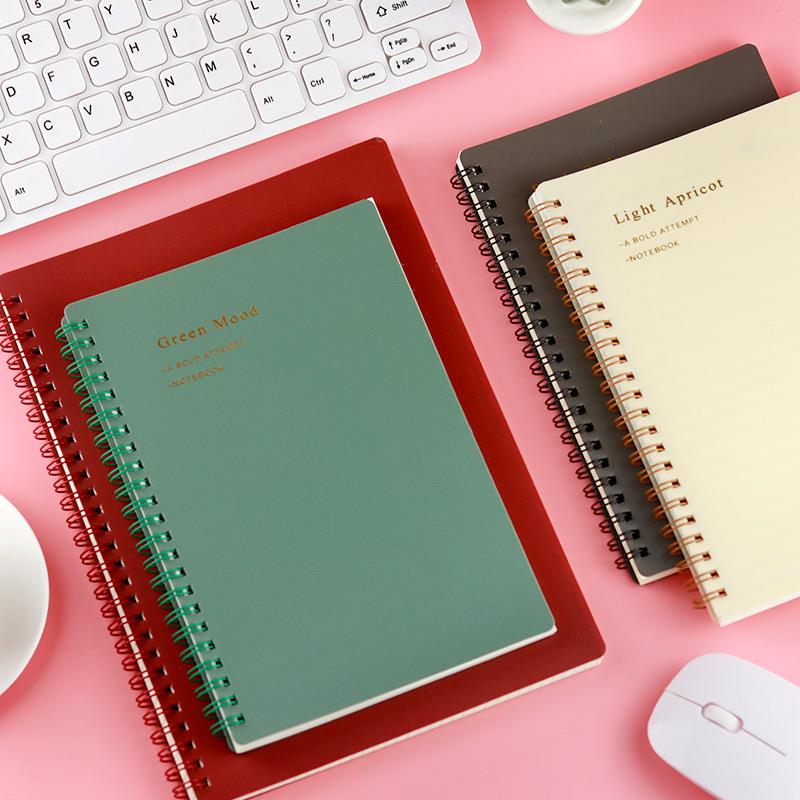 Promotional Business Office Lining New Trend Personalized Printing Coil Notebook PU Leather Custom A5 Spiral Notebook