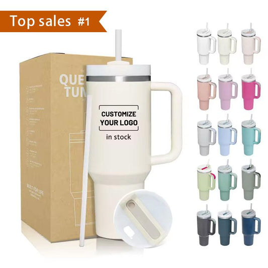 Custom Stanleyem Cup 40 Oz Stainless Steel Travel Mug With Handle Tumbler Outdoor Coffee Tumbler Coffee Cup With Lid