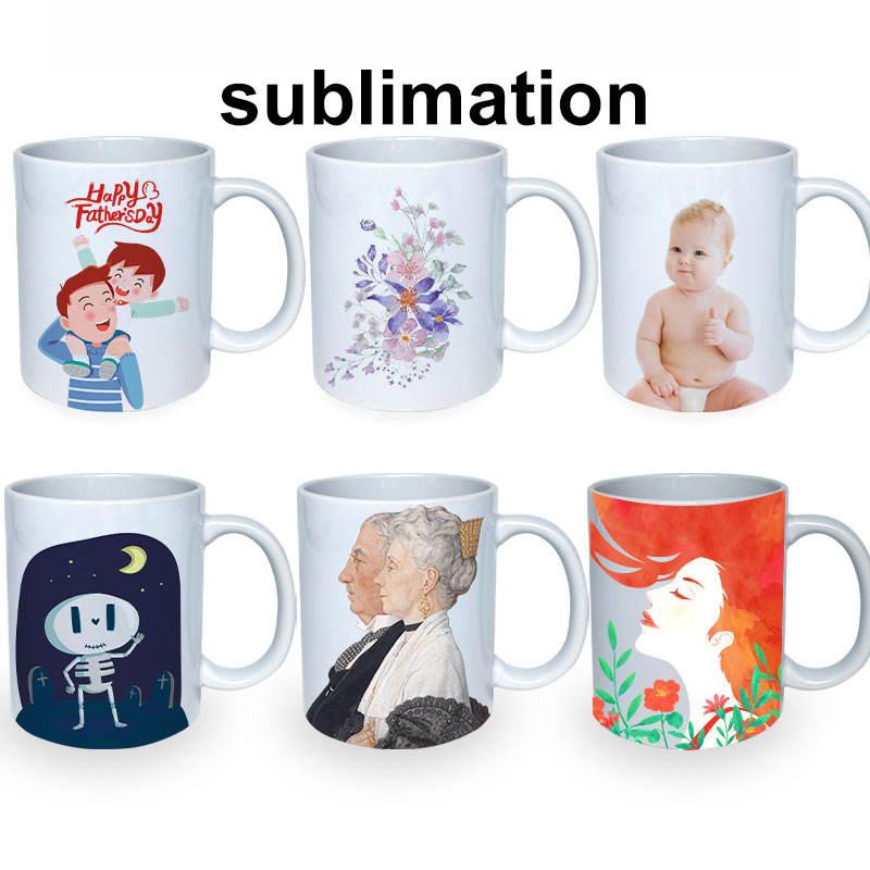 Wholesale USA Warehouse 11 Oz Sublimation Blank Ceramic Cup With Logo Custom Water Cup With Handle
