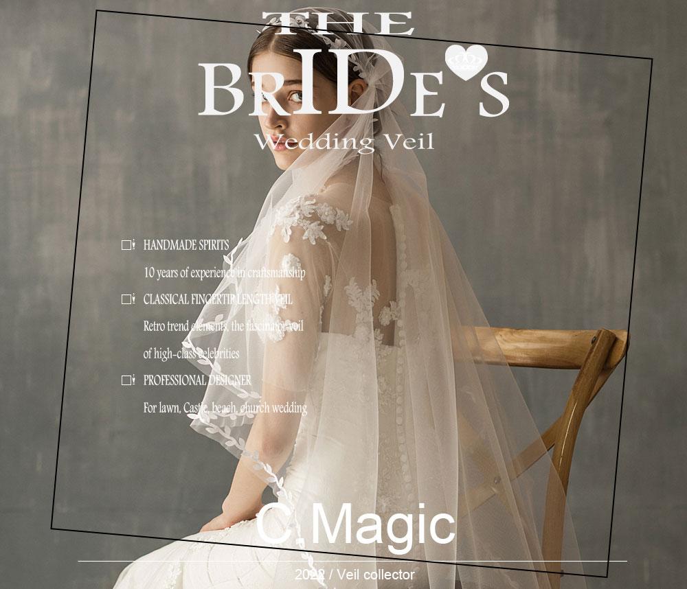 New Beauty V637 Delicate Waltz White Wedding Bridal Veil Soft Tulle Willow Shiny Crystal Beaded Wedding Bridal Veil