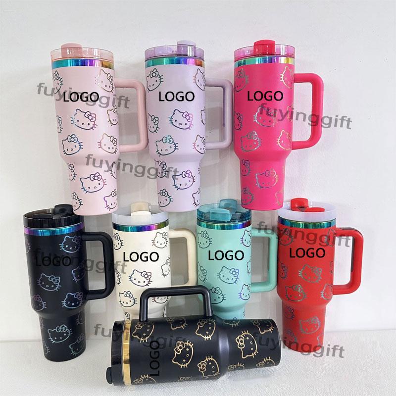 Cheap Wholesale 30 Oz 40 Oz With Straw Cartoon Character Vacuum Hot Stainless Steel Cup 40 Oz With Handle