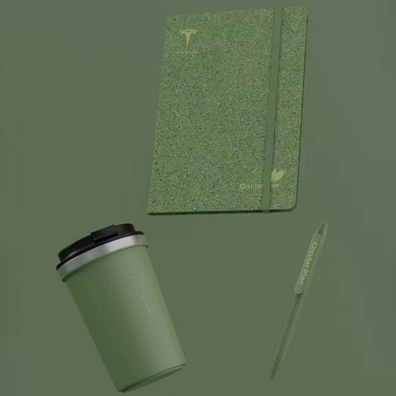 Eco-friendly Coffee Grounds Luxury Diary Cardboard Cork Luxury Paper Set Diary Pu Leather Set Diary Gift