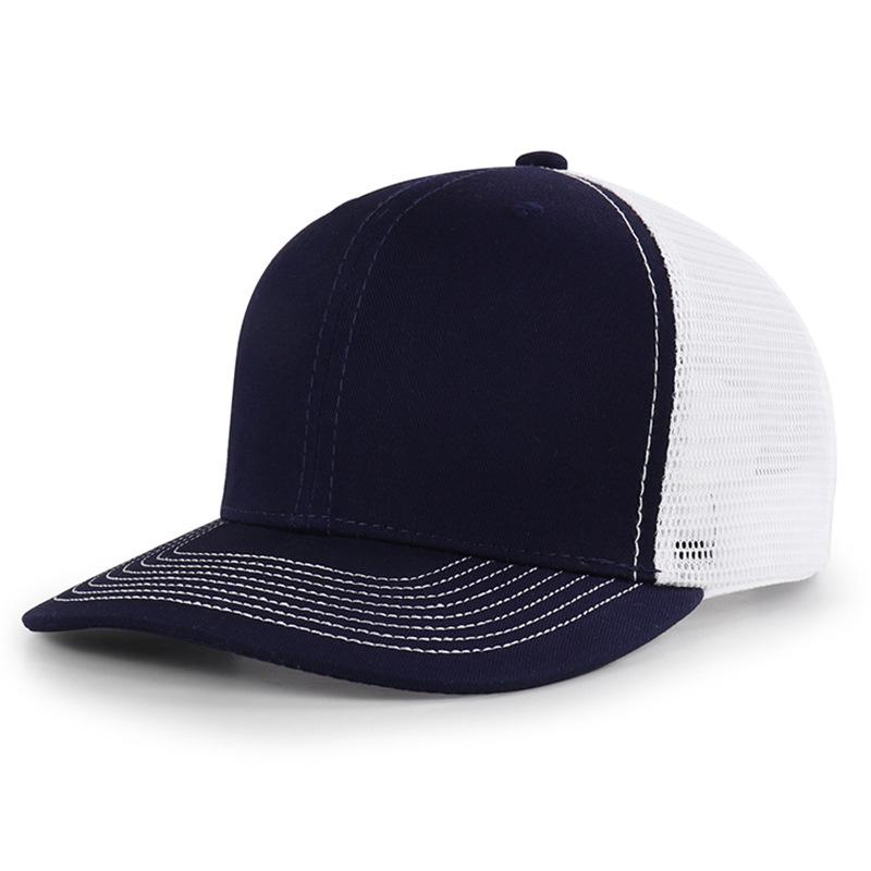 Customized Logo Unisex Blank Shape Fit Cap 112 Truck Drivers Cap High Quality Mesh Cap Ordinary Men's Sun Hat
