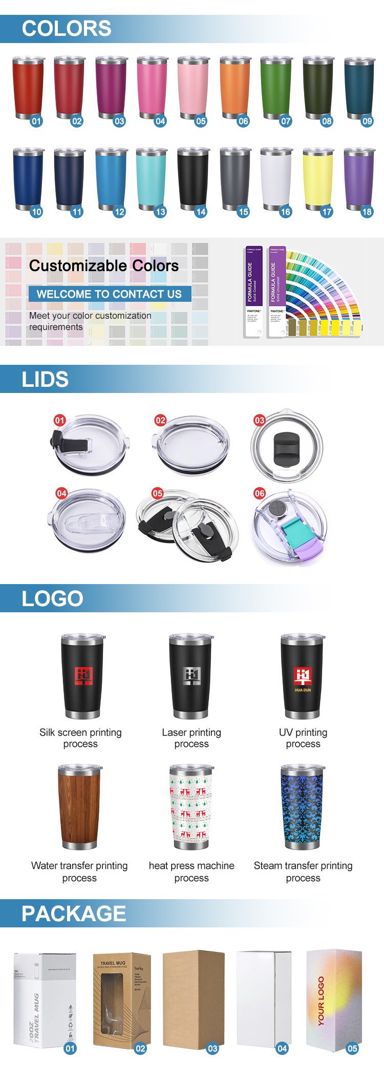Custom 20 Oz Double Wall Vacuum Insulated Car Cup Powder Coated Tumbler Vacuum Cup Hot Stainless Steel Coffee Cup With Lid