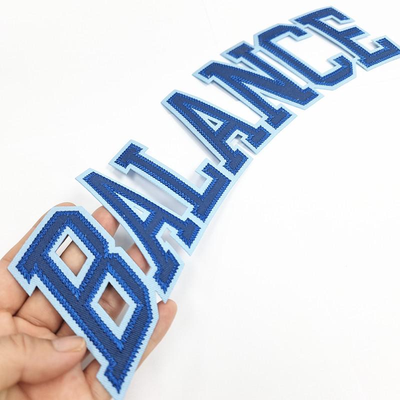Custom Twill Fabric Embroidery Letter Name Logo Iron Patch