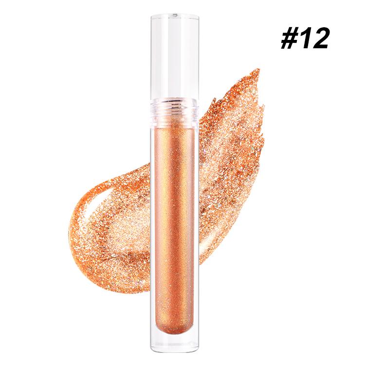 Wholesale OEM Diamond Lip Gloss Makeup High Gloss Hologram Glitter Lip Gloss
