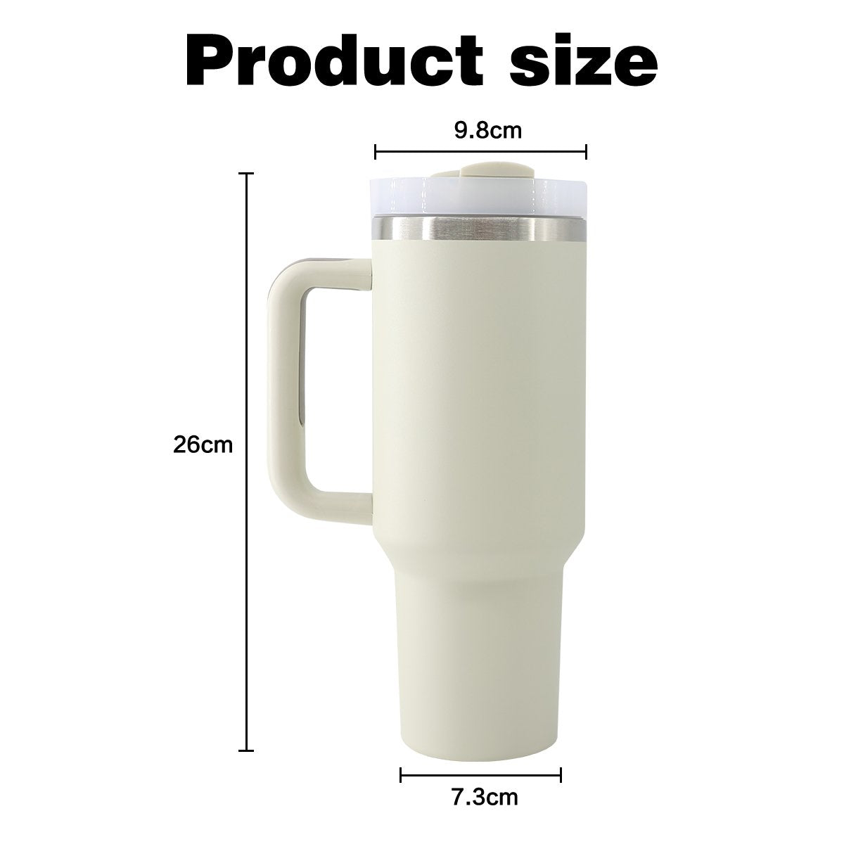 Custom Logo Off-white 40 Oz Stainless Steel Vacuum Insulated Metal Mug Travel Mug Teal Coffee Mug 40 Oz Tumbler With Handle
