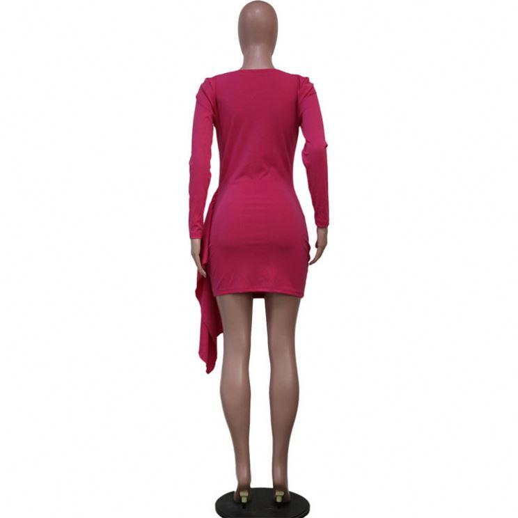 Women's Collar Long Sleeve Casual Wedding Dress Dress Dress Design Party Dress