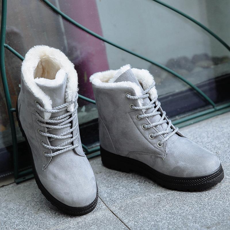 Langelentiger Amz Best Seller Fashion Women's Boots Hot Flat Boots Women's Warm Women's New Arrears Snow Boots