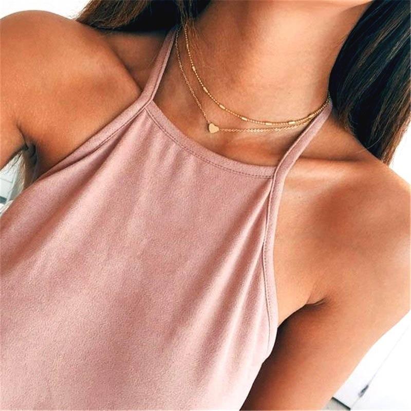 Fashion Bohemian Multilayer Gold Pendant Necklace For Women Wholesale NS180883