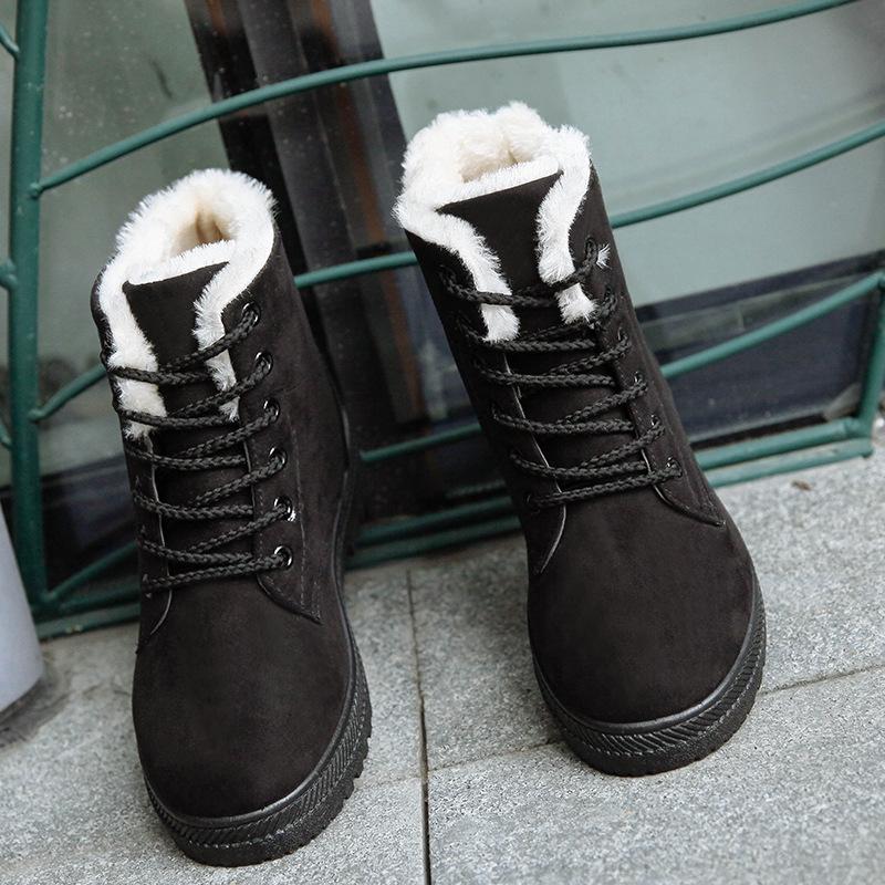 Langelentiger Amz Best Seller Fashion Women's Boots Hot Flat Boots Women's Warm Women's New Arrears Snow Boots