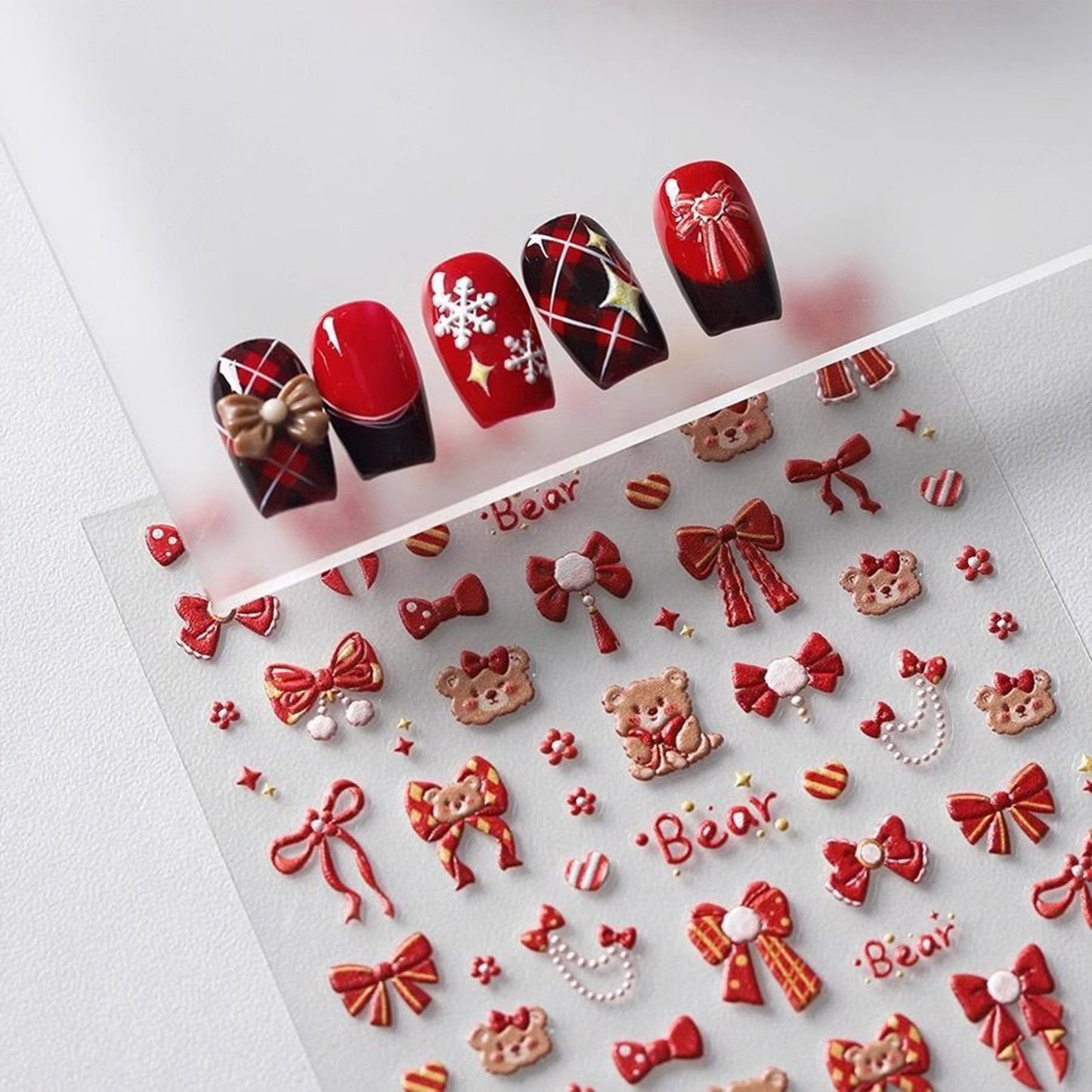 Cute Nail Art Stickers 3D 5D Embossed Nail Art Design Nail Art Supplies Women Decoration