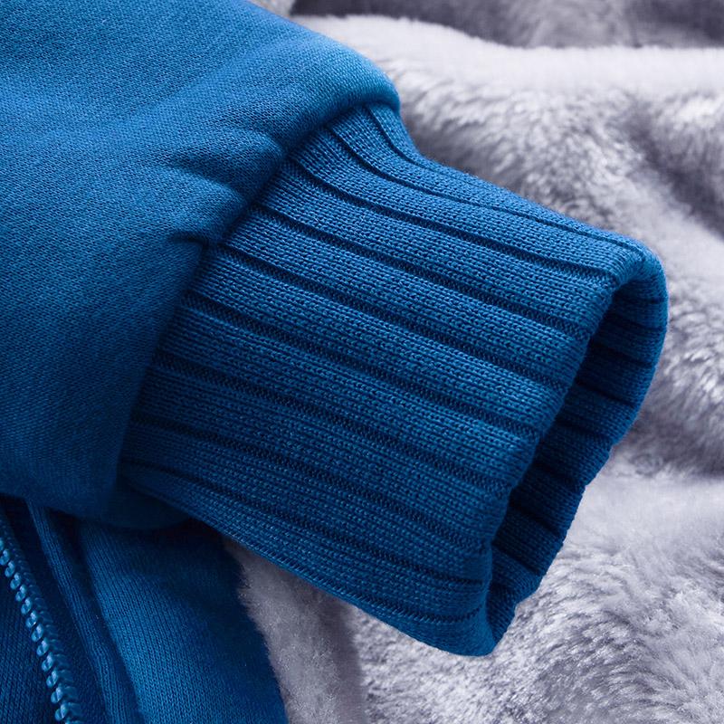 Men's Plain Sweatshirt Men's Wool Sweatshirt Suit Men's Suit Fur Lining Zipper