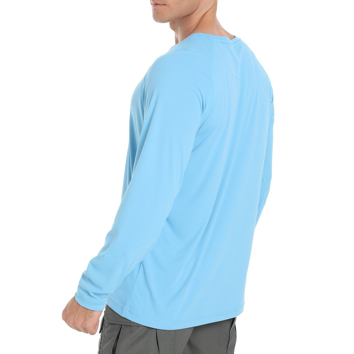 US Size In Stock Blank Wicking Breathable Upf50 Men's Performance Long Sleeve Fishing Shirt