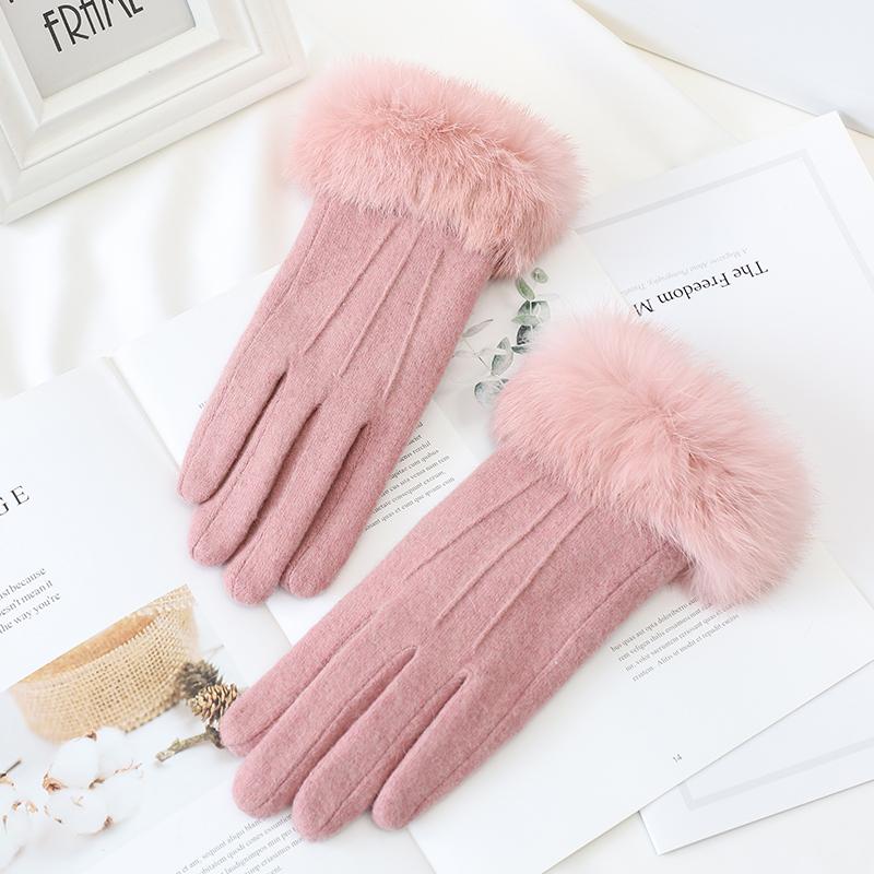 Sexy Girl Fancy Accessories Touch Screen Cashmere Wool Gloves Winter