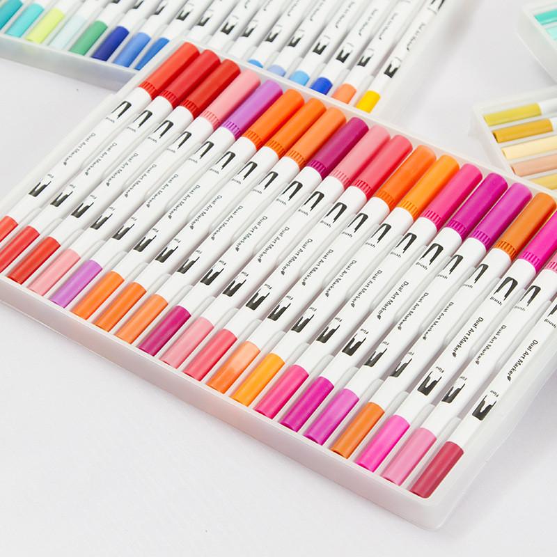 120 Color Soft Bullet Tip Watercolor Marker With Double Tip