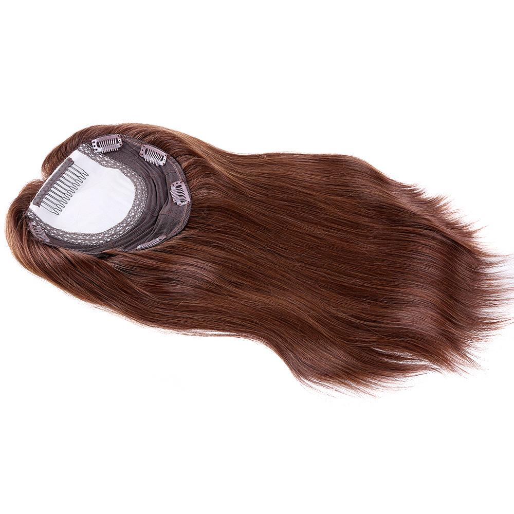 16 "Skin Base Virgin Hair Blonde Highlight Top With 5 Silk Top