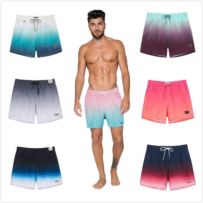 Customized OEM Men's Solid Color Swimming Trunks Quick Drying Board Swimming Trunks Eco-friendly Men's Summer Short Swimming Trunks
