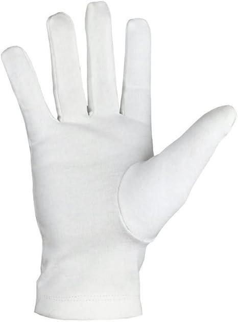 Worthy Matron OES Gloves-pure White Cotton With Golden Mallet Masonic White Cotton Gloves