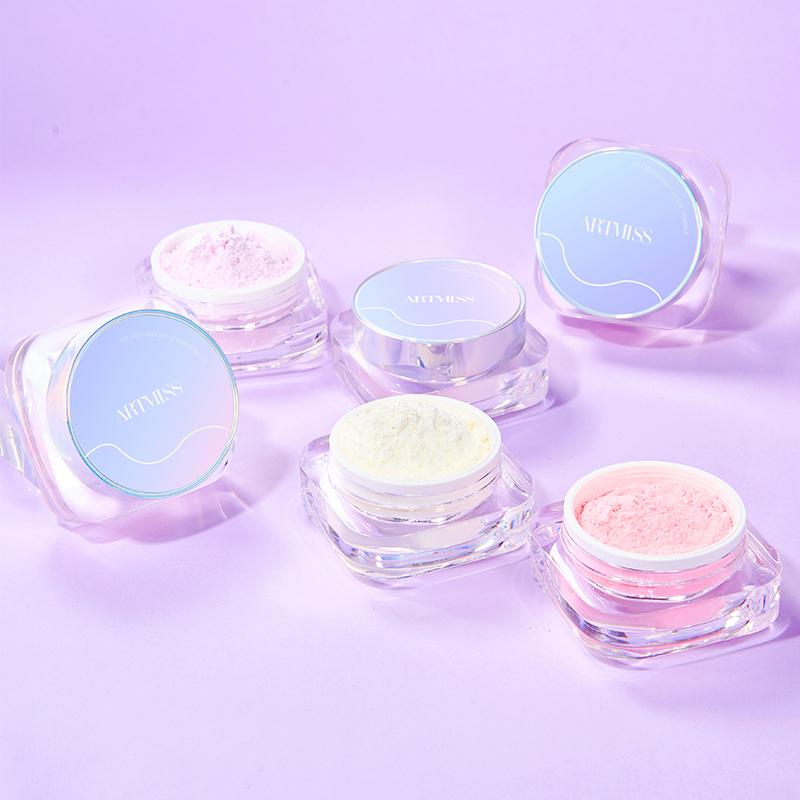 Private Label Vegetarian Oil Control Cosmetic Powder Matte Gloss Pink Waterproof White Translucent Cosmetic Loose Shaping Powder