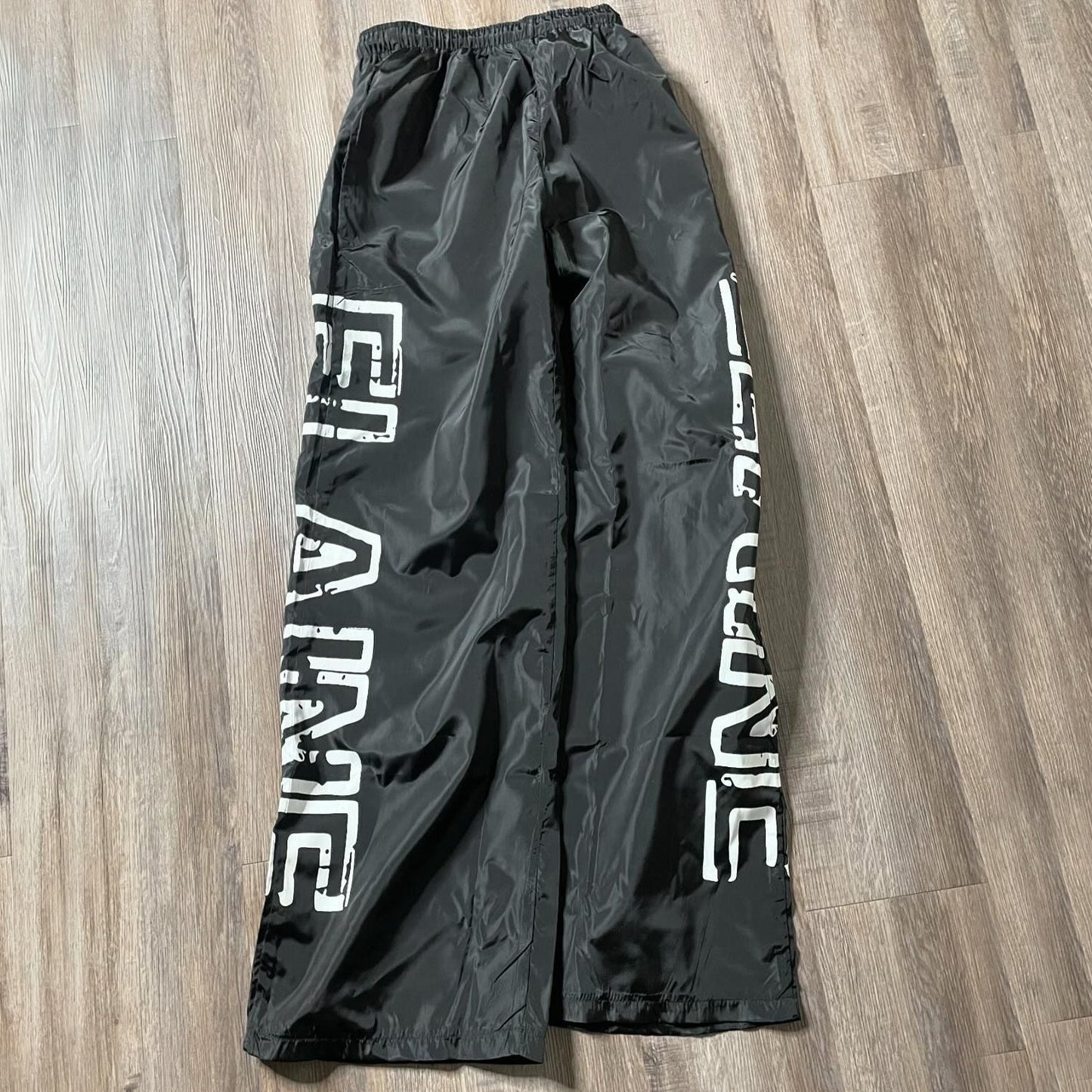 Nylon Pants Wide Leg Embroidered Trouser Men's Polyester Men's Jogger Casual Sports Nylon Sports Pants Men