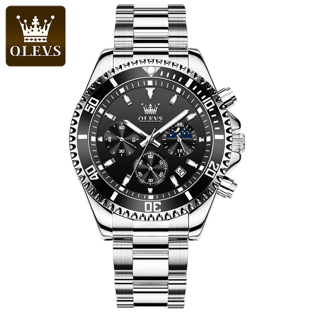 OLEVS 2870 Custom Waterproof Sports Watch Men's Business Watch Luminous Fashion Men's Wrist Stainless Steel Quartz Watch