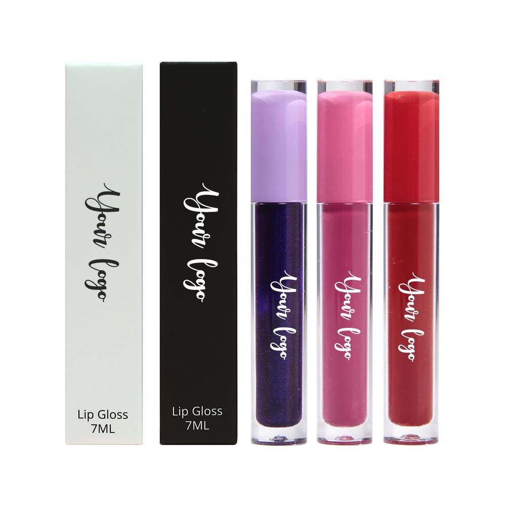 Customized logo OEM odm wholesale matte lipstick gloss lip gloss clear finish cruelty free glitter lip gloss set