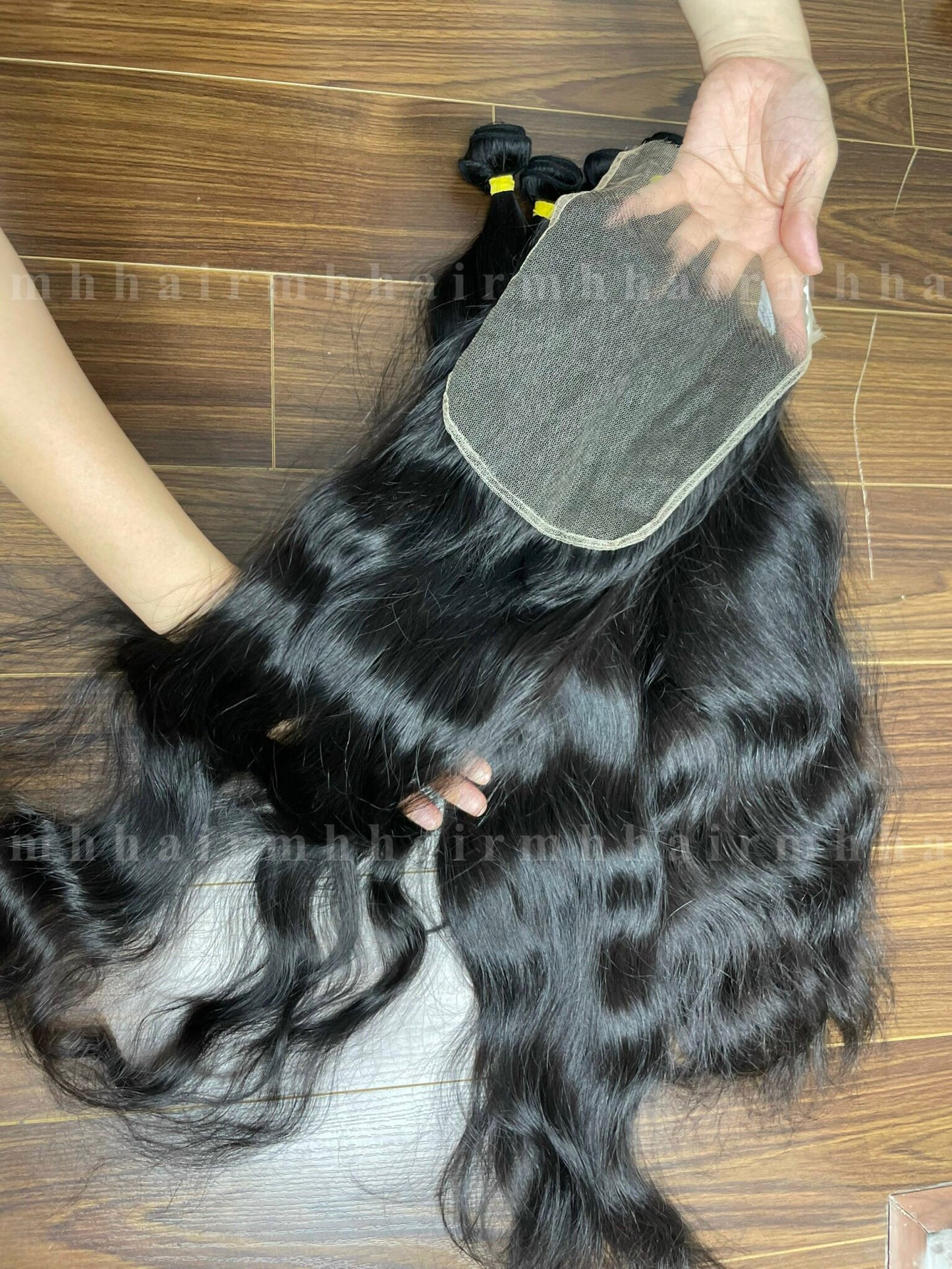 Hot Sale Suit Bundles + Closure Make Wig Natural Wave Texture 100% Vietnam Shippers MH Trust