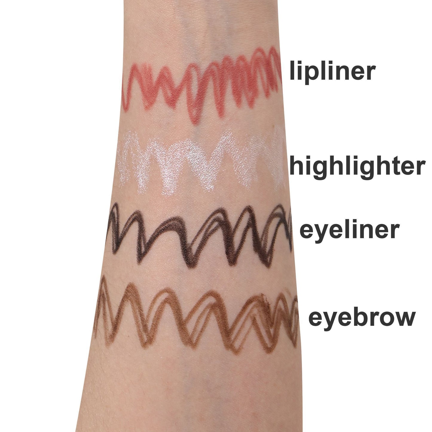 Multi-effect 4-in -1 Eyeliner Vegetarian Cruelty-free Black Waterproof Cream 4 Color Eyeliner Multifunctional Eyeliner