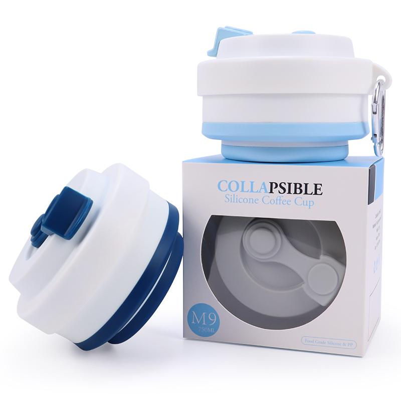 Customized Portable Eco Foldable 16 Oz 350 Ml 450 Ml 500 Ml 550 Ml Outdoor Travel Reusable Silicone Foldable Foldable Coffee Cup Mug