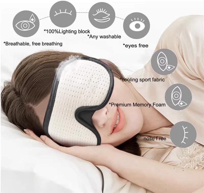 3D Contour Memory Foam Eye Mask 100% Shading 3D Sleep Eye Mask