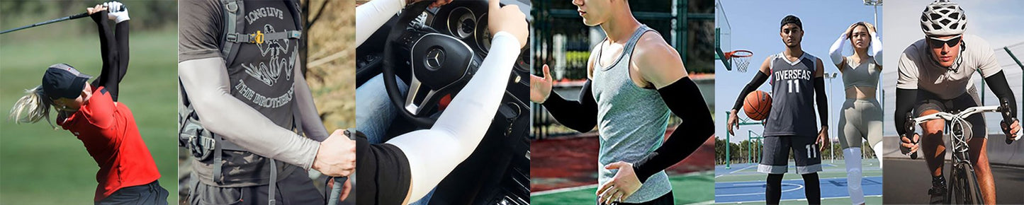 Customized Arm Cover Protection Sports Arm Cover UV Protection Personalized Logo Text Baseball Arm Cover Polyester And Spandex