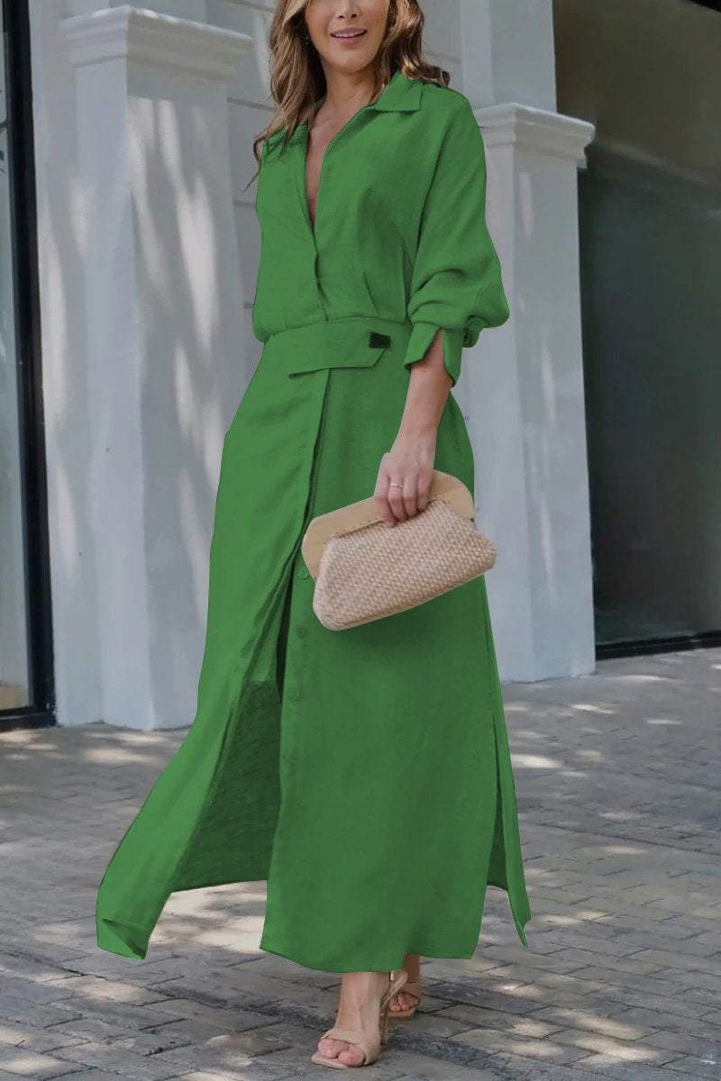2024 Trendy Autumn New Women's European And American Women's Shirt Dress Long Sleeve Shirt Dress Women's Clothing