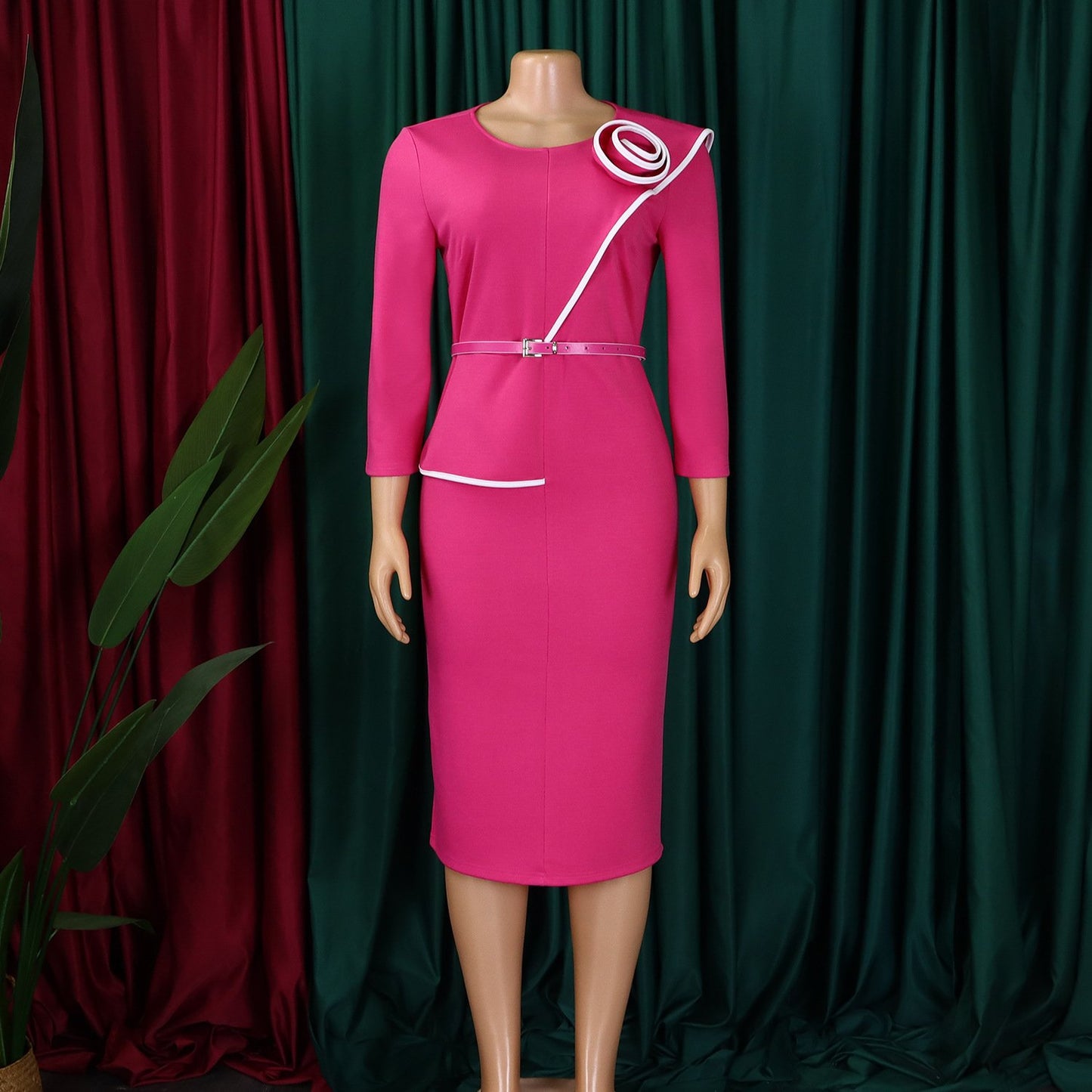 2025 Latest Design Spring Women's Casual Elegant O Collar Long Sleeve Office Women's African Women's Clothing