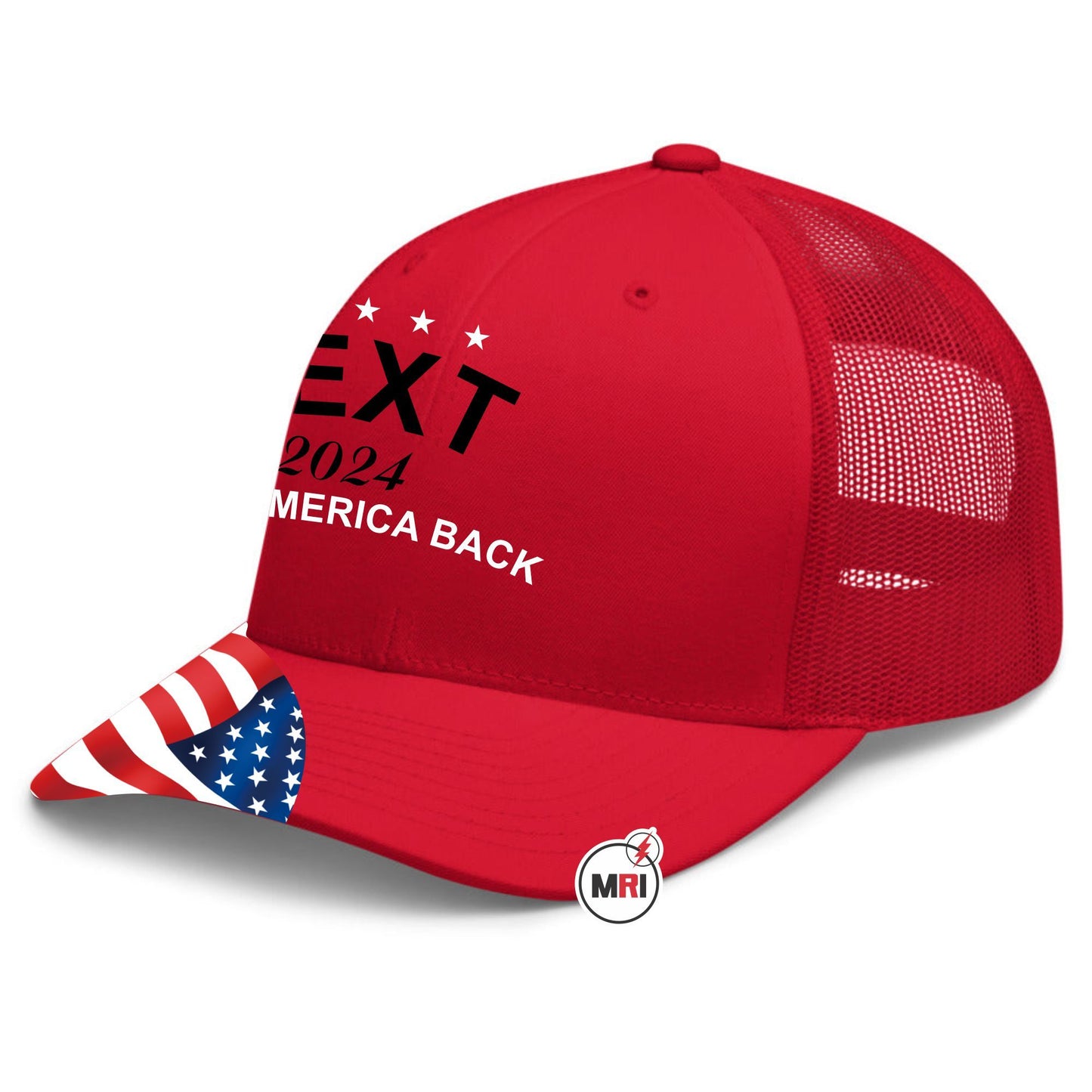 2024 Custom Election Men Baseball Cap 6 Panel Custom Logo And Design Solid Color Waterproof Snapshot Trucker Cap