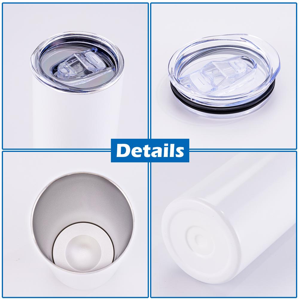 American Warehouse Car Cup Mug Stock Tumbler Sublimation Blank Stainless Steel Straight Insulated 20 Oz Tumbler With Lid And Straw
