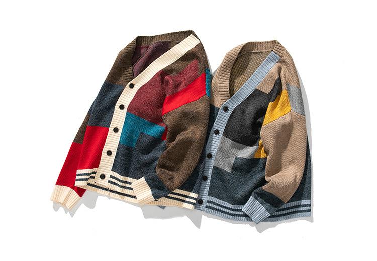 Custom Casual Super Slap Cardigan Knitted V-neck Men's Knitted Wool Sweater Overall Promotion Winter Knitted Men's Cardigan Sweater