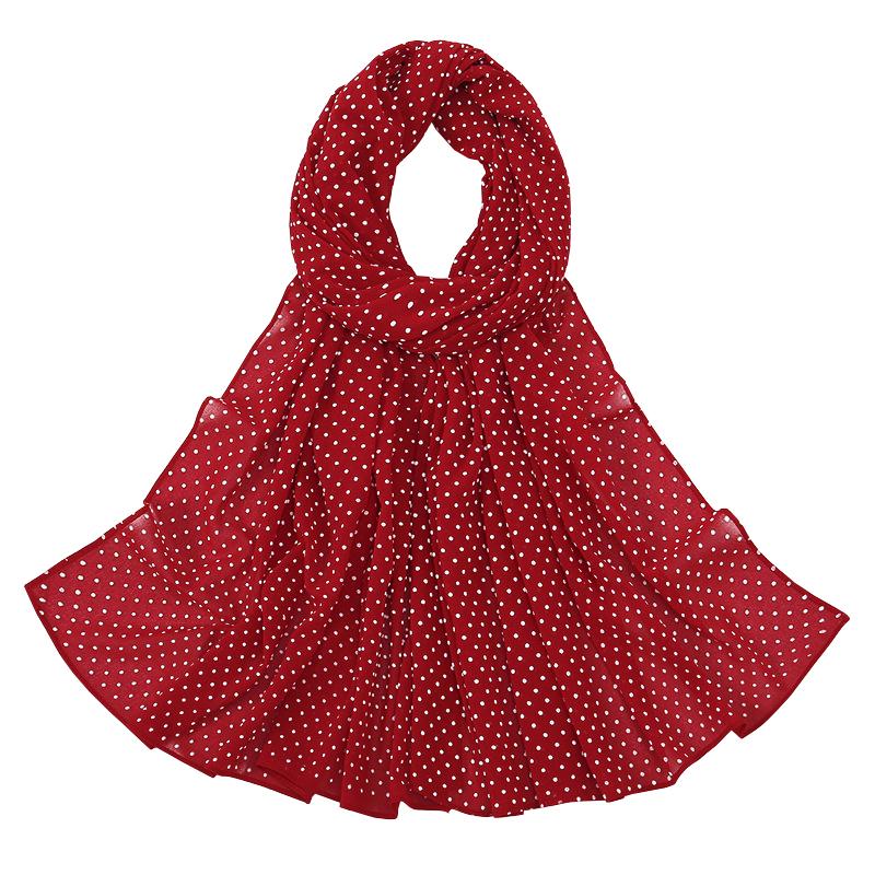 New Solid Color Foam Dot Chiffon Veil Monochrome Breathable Dot Long Veil Sunscreen Shawl Decoration Wholesale