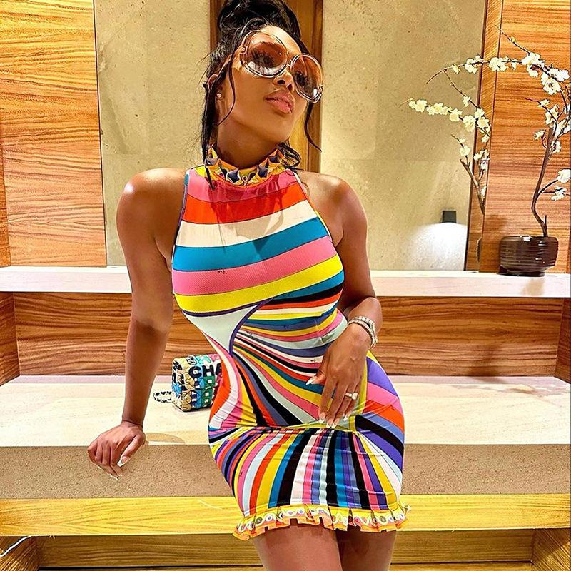 2024 Spring New Fashion Ladies Office Wear Button Waist Lantern Long Sleeve Dress Women