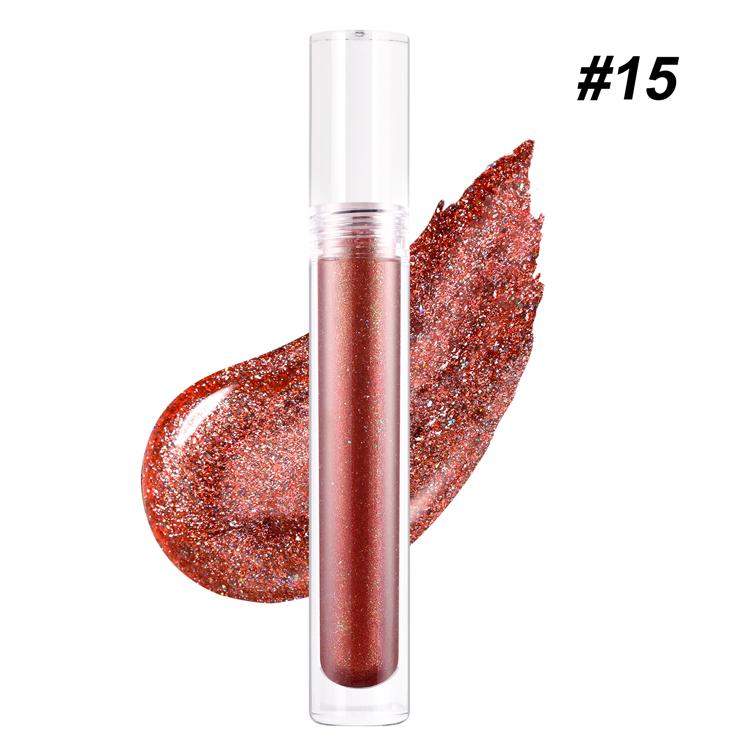 Wholesale OEM Diamond Lip Gloss Makeup High Gloss Hologram Glitter Lip Gloss