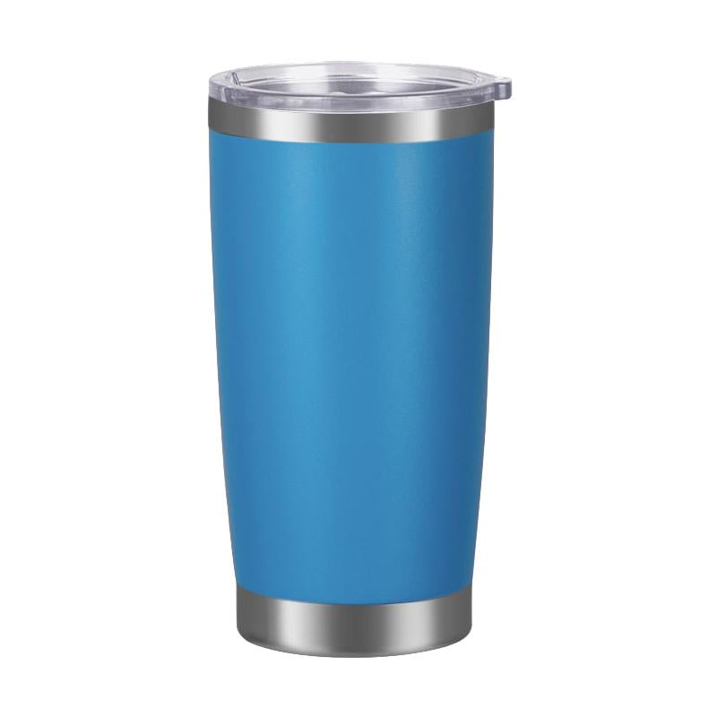 Custom Logo 20 Oz Powder Coated Car Cup Tumbler Stainless Steel Double Wall Insulated 20 Oz Travel Coffee Tumbler Cup Mug