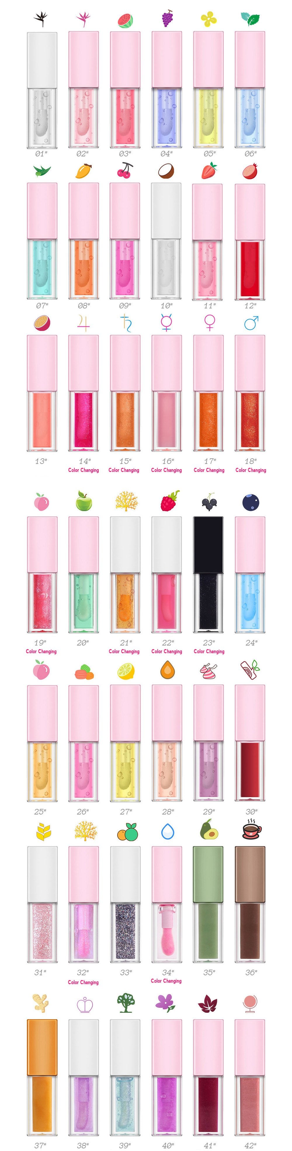 Wholesale Mini Plump Moisturizing Tone Magic Lip Oil Vegetarian Fruit Shimmer Lip Oil Private Label Liquid Clear Lip Gloss