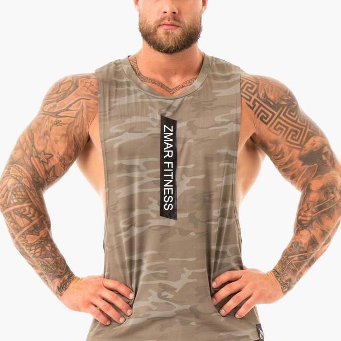 Men's Sleeveless Gym Top Custom Logo High Quality Soft Sweat Wicking Men's Vest