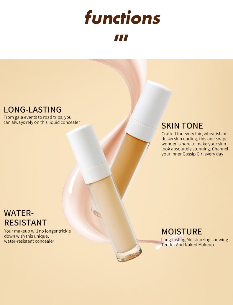 Wholesale Lasting Vegetarian Cruelty Free Facial Makeup Concealer Private Label Custom Logo HD Liquid Concealer