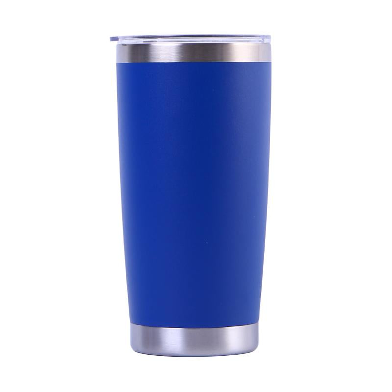 Custom Logo Powder Coated Metal Cup Double Wall Vacuum Insulated Stainless Steel 20 Oz 30 Oz Car Tumbler Cup Travel Coffee Mug