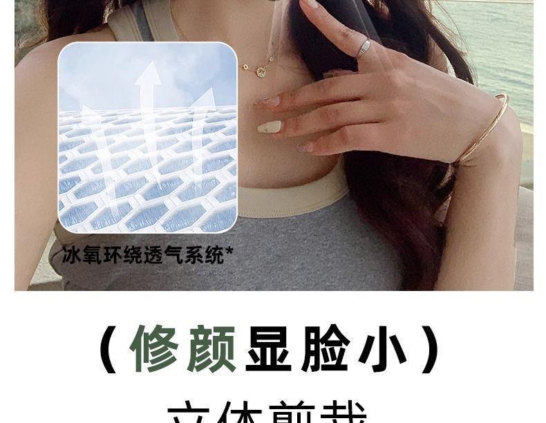 Women's Summer 'ice Silk' Full Face UV Protection Sunscreen Mask Non-traceable Breathable Thin Sunshade Veil Comfortable Daily Use