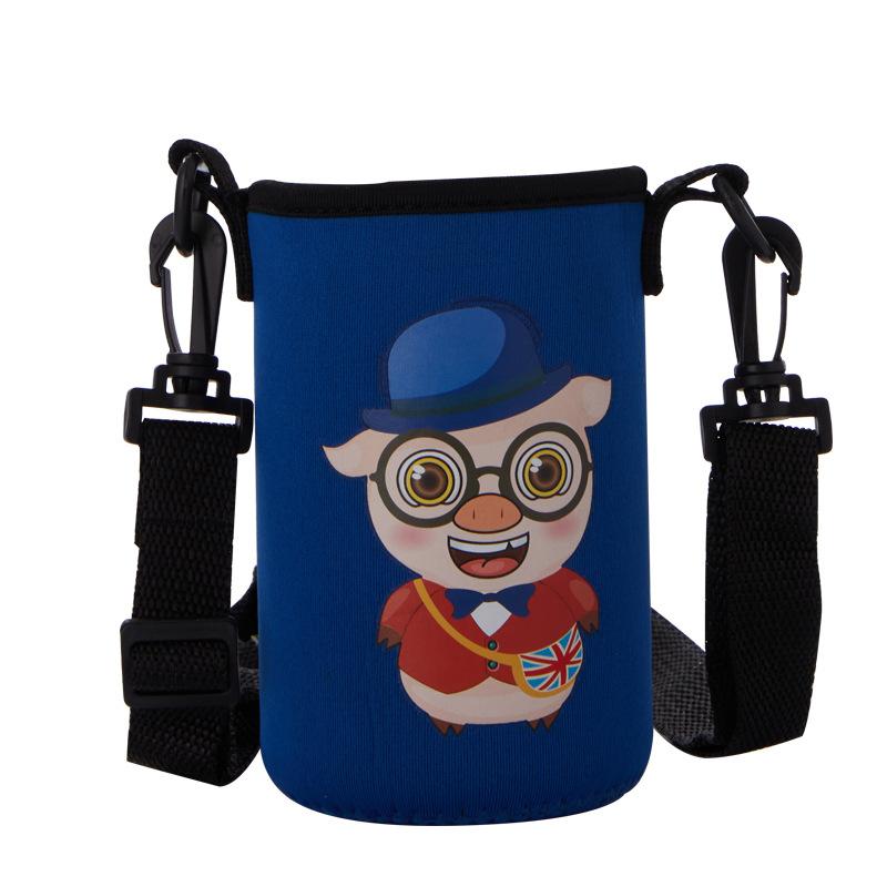 Children Suction Cup Creative Cartoon Baby Feeding Cup With Straw Leak-proof Bottle Outdoor Portable Children Cup