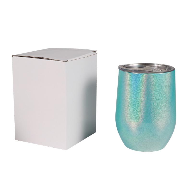 OEM/ODM 12oz Egg Shape Double Wall Stainless Steel Vacuum Cup Hot Travel Coffee Wine Cup Insulated Wine Cup